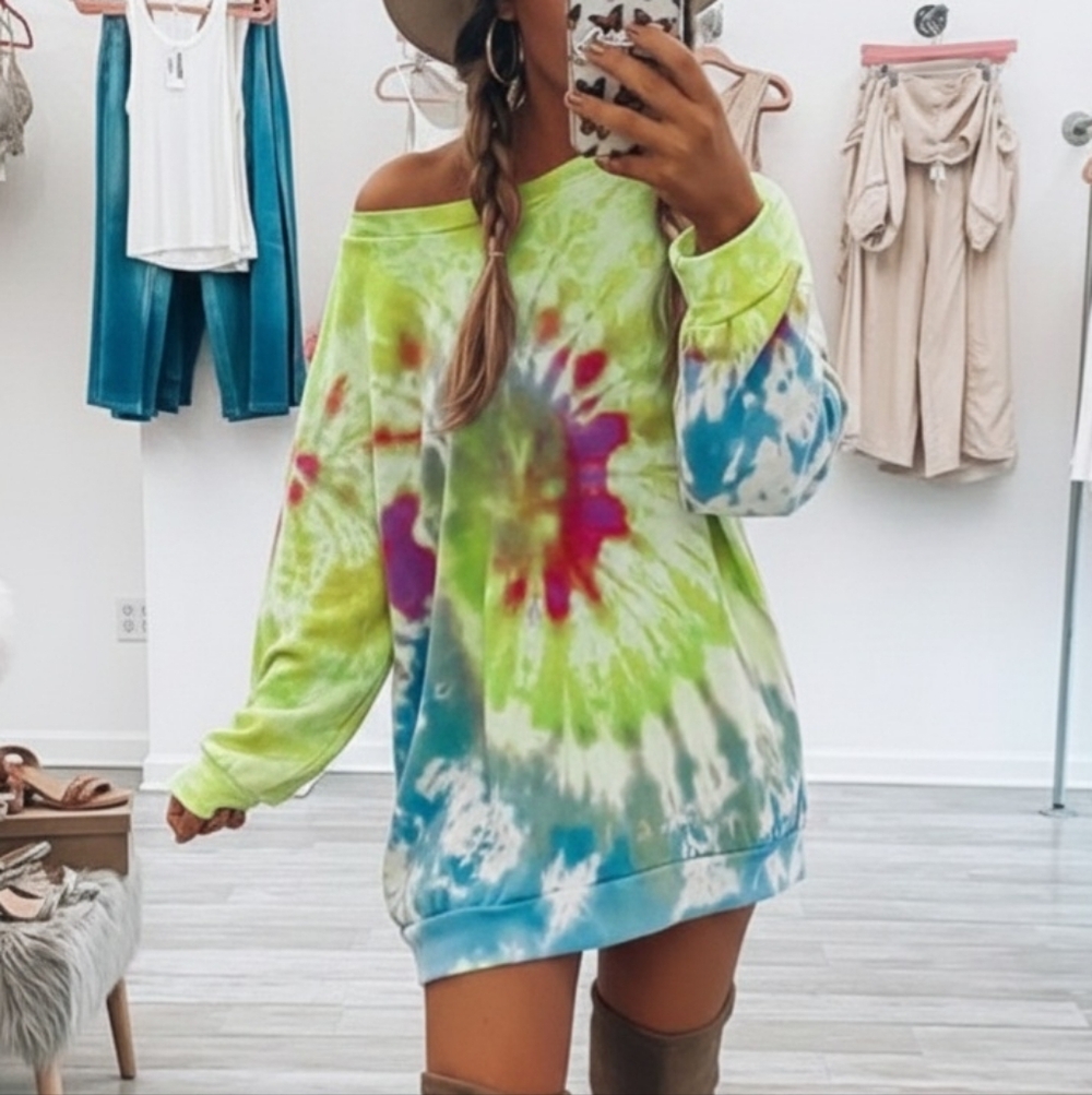 Calm Chaos Dress - Lime - Picture 2 of 6